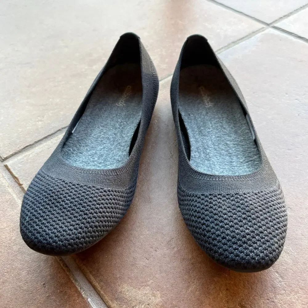 All Birds Tree Breezer Natural Mesh Ballet Flats Minimalist Comfort size 10
